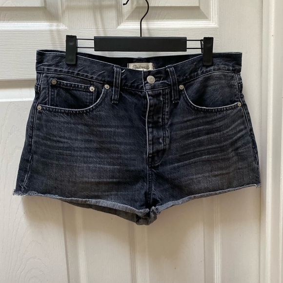 Madewell Relaxed Denim Shorts black gray jean shorts 29 - Picture 2 of 9